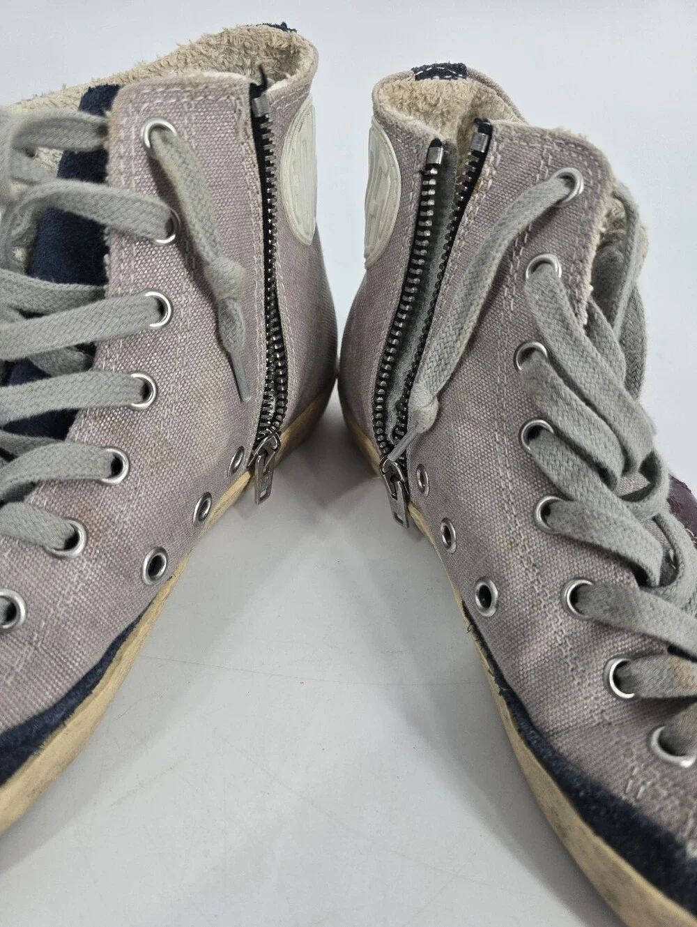 Golden Goose Francy High Top Genuine Leather Sneakers Size 36 US 6 Purple